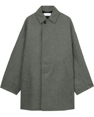 Random Identities Check-Print Coat - Gray