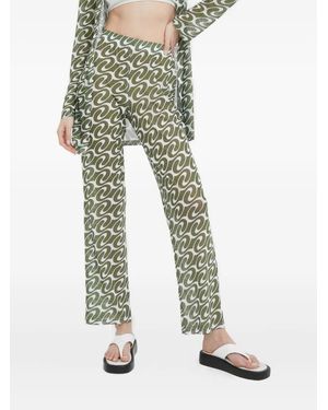 Résumé Geometric-Pattern Pants - Green