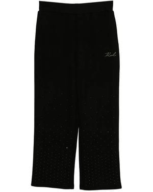 Karl Lagerfeld Hose mit Logo-Prägung - Schwarz