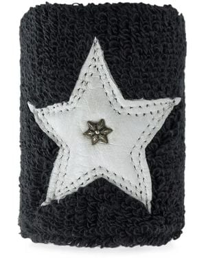 Chrome Hearts Bracelet En Cuir À Ornements - Black