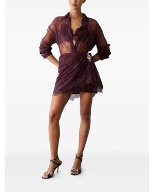 Liu Jo Lace Mini Skirt - Red