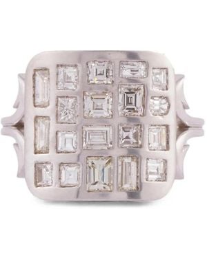 Sylva & Cie Ten Table Diamond Ring - White