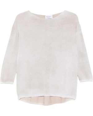 AROVESCIO Camiseta Con Cuello Barco - Blanco