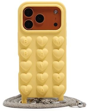 Bimba Y Lola Iphone 17 Pro Heart-Embossed Case - Yellow