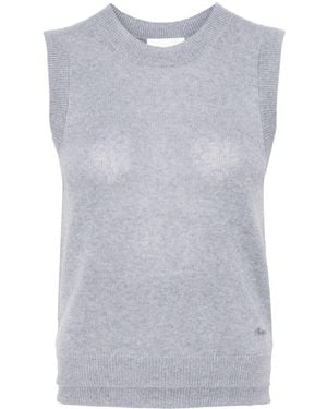 Bonpoint Round-Neck Knit Vest - Grey