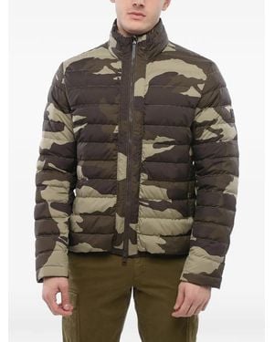 Woolrich Bering Camouflage-Print Quilted Padded Jacket - Brown