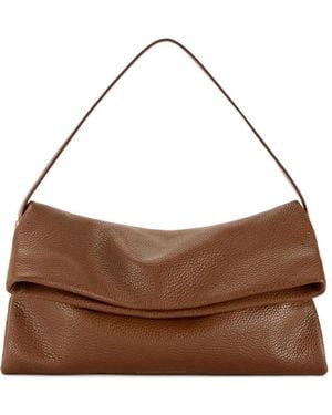 Elisabetta Franchi Folded Leather Shoulder Bag - Brown