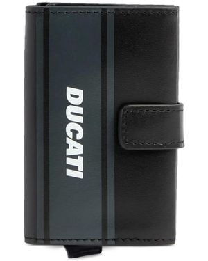 Piquadro X Ducati Pop-Up Card Holder - Black