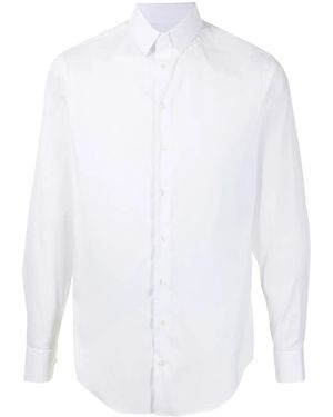 Giorgio Armani Long-Sleeved Button-Up Shirt - White