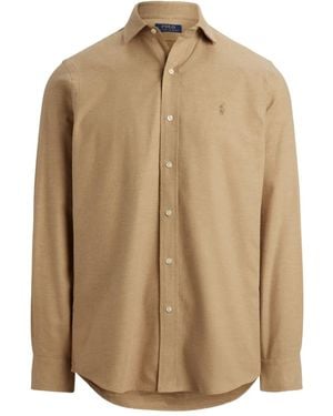 Polo Ralph Lauren Embroidered-Logo Shirt - Natural