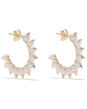 Tasaki Pendientes Danger Tribe En Oro De 18Kt - Blanco