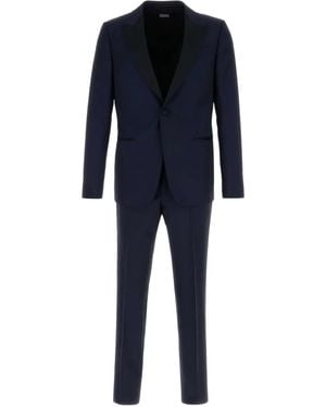 ZEGNA Single-Breasted Suit - Blue