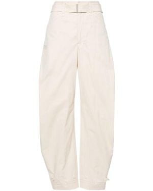 Lemaire ベルテッド テーパードパンツ - ホワイト
