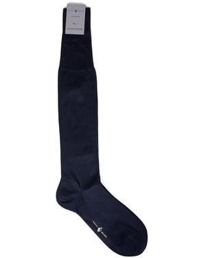 Sozzi Milano X Michele Franzese Jacquard-Logo Socks - Blue