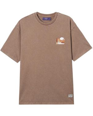 AFTERMATHS Camiseta con estampado gráfico - Marrón