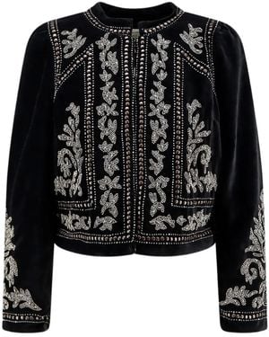 Scarlett Poppies Veste Saga À Détails De Clous Et Ornements De Perles - Black