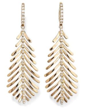 Sidney Garber Plume Diamond Earrings - White