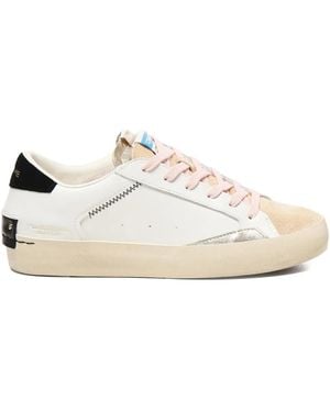Crime London Leather-panelled Stitching Sneakers - ホワイト