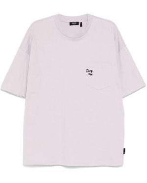 FIVE CM Logo-Embroidered T-Shirt - Pink
