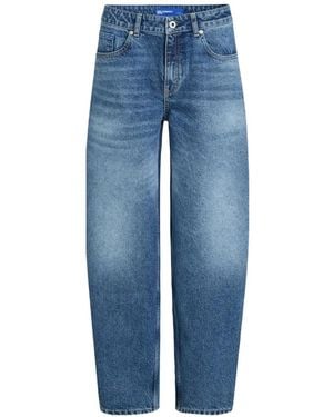 KARL LAGERFELD Mid-Rise Barrel Seamed Jeans - Blue