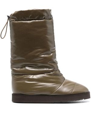 Gia Borghini Drawstring-Ankle Padded Boots - Green