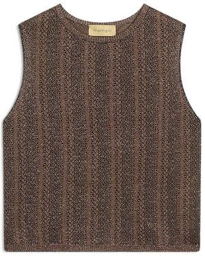 Momoní Aska Micro-Jacquard Vest - Brown