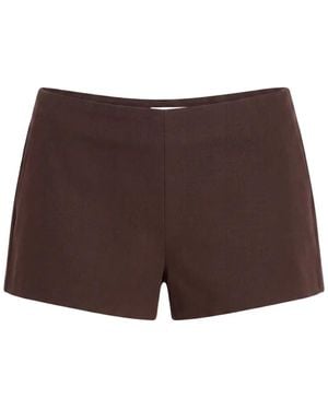 Reformation June Shorts Mit Tiefem Bund - Lila