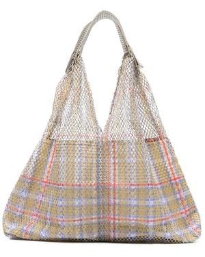 Epice Karierter Tote Bag - Natur