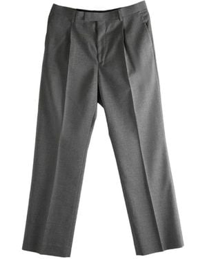 AURALEE Summer Twist Pleated Pants - Gray