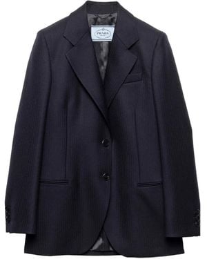 Prada シェブロン ジャケット - ブルー