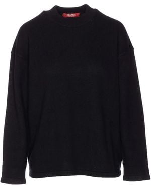 Max Mara Crew-neck Side-split Sweater - ブルー