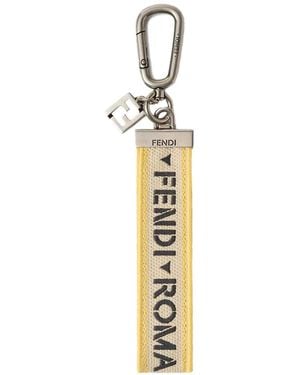Fendi 1925 Ff-Logo Charm Keyring - Metallic