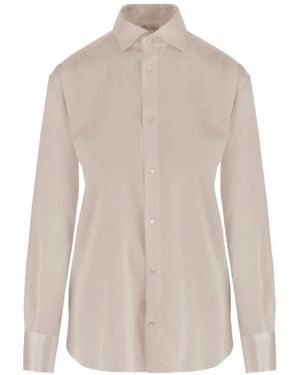 HER SHIRT HER DRESS Button-Fastening Long-Sleeve Shirt - White