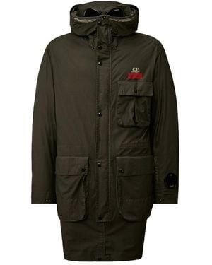 C.P. Company Hooded Pocket Coat - Black