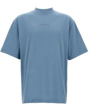 Balenciaga T-Shirt Back Reflective - Blu