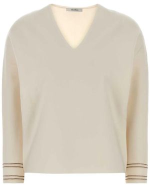 Max Mara Undici V-Neck Jumper - White