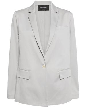 Fabiana Filippi Notched-Lapels Single-Breasted Blazer - Grey