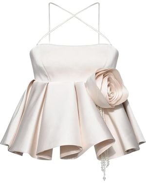 ANOUKI Haut En Maille À Appliqués Fleurs - Blanc