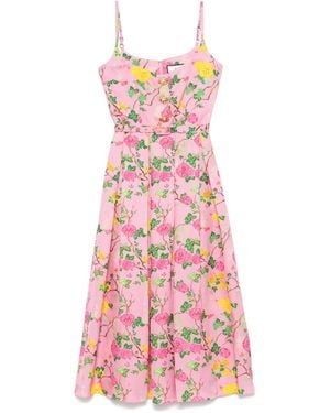 Nissa Floral-Print Dress - White