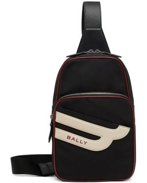 Bally Logo-Appliqué Shoulder Bag - Black