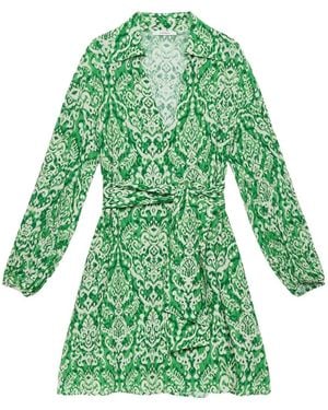 Maliparmi Ikat Sash Dress - Green