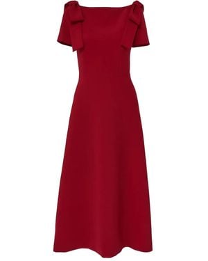 Carolina Herrera Robe Mi-Longue À Détail De Nœud - Red