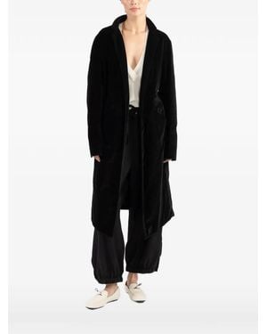Greg Lauren Abrigo oversize con botones - Negro