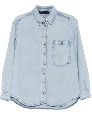 Patrizia Pepe Button-Fastening Long-Sleeve Shirt - Blue