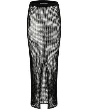 Paramidonna Falda Larga Penelope De Ganchillo - Gris
