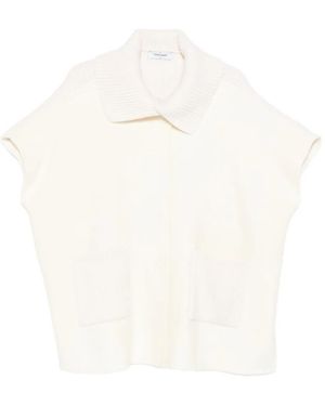 Gran Sasso Veste À Col Côtelé - White