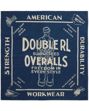 RRL Workwear Sjaal Met Grafische Print - Blauw