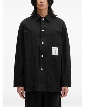 Neighborhood Patch-Pocket Shirt Jacket - Black
