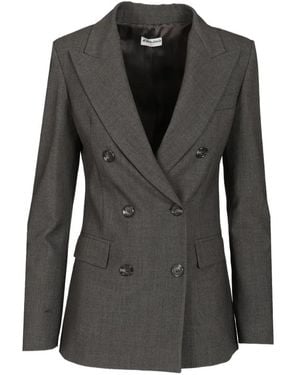 Al Duca d'Aosta Double-Breasted Peak-Lapel Blazer - Black