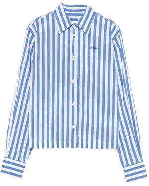 Maison Labiche Striped-Pattern Shirt - Blue